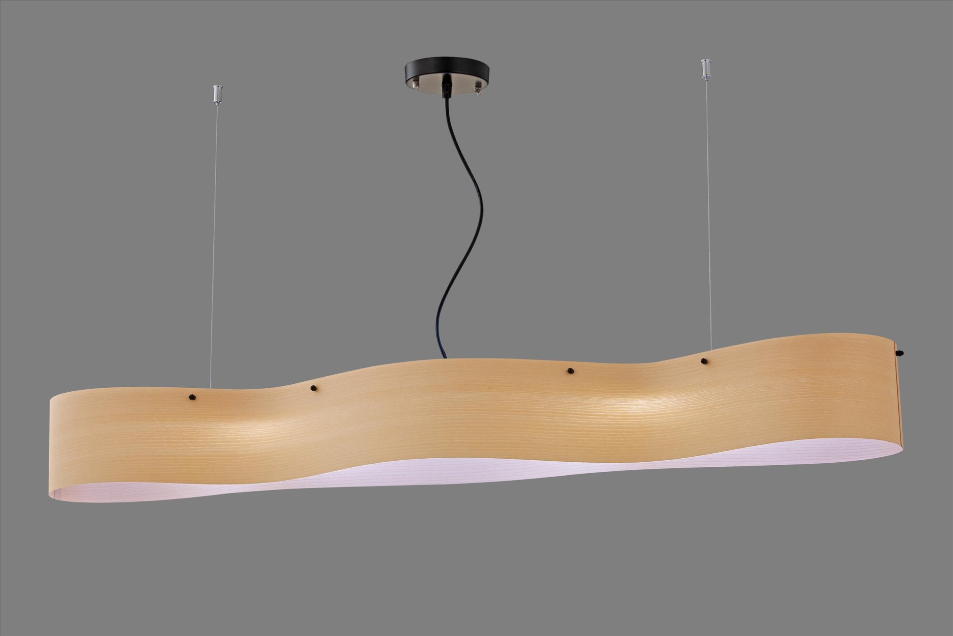 簡約長型 吊燈 原木皮 栓木